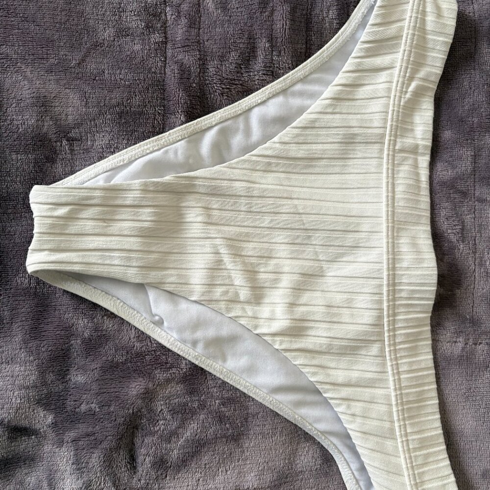 Billabong Cream Ribbed Bikini Set M - Picture 12 of 13